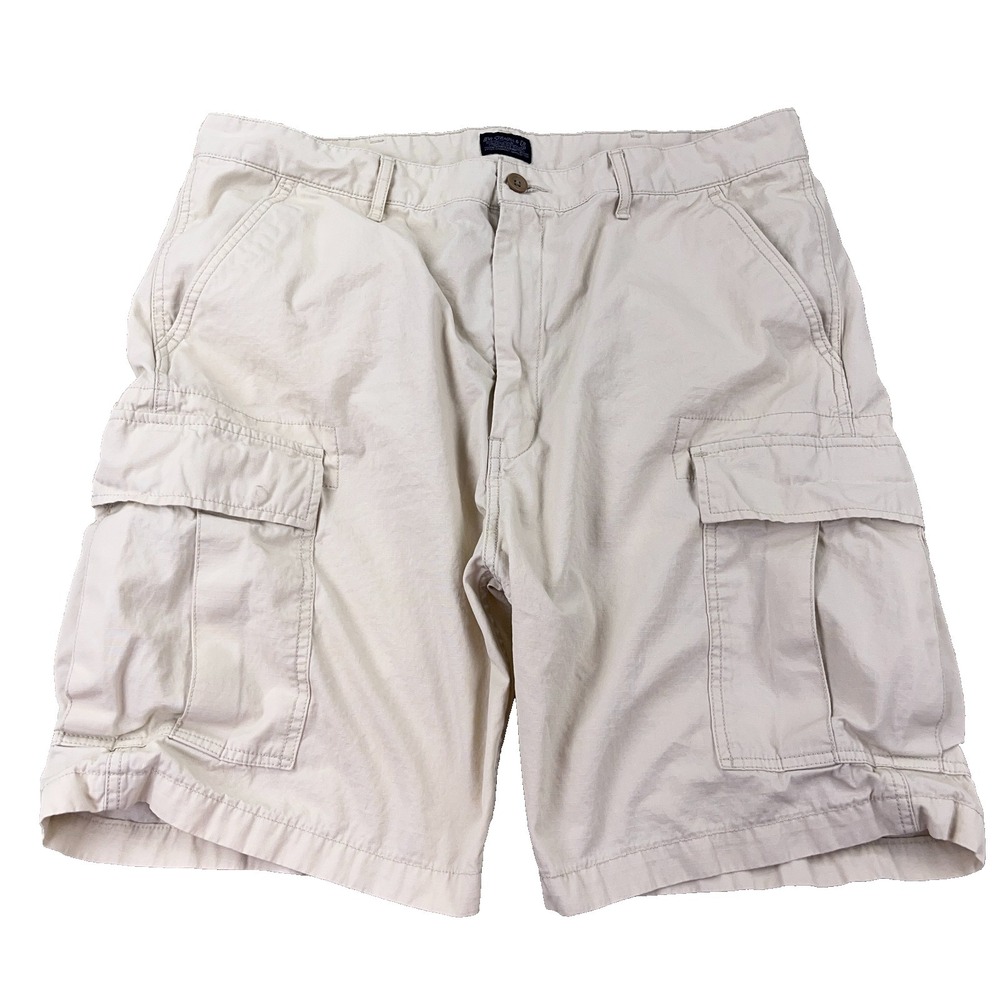 Levis Cargo Shorts Men 38 Tan Beige Rip Stop Canvas Hiking Dad Adult Utility *